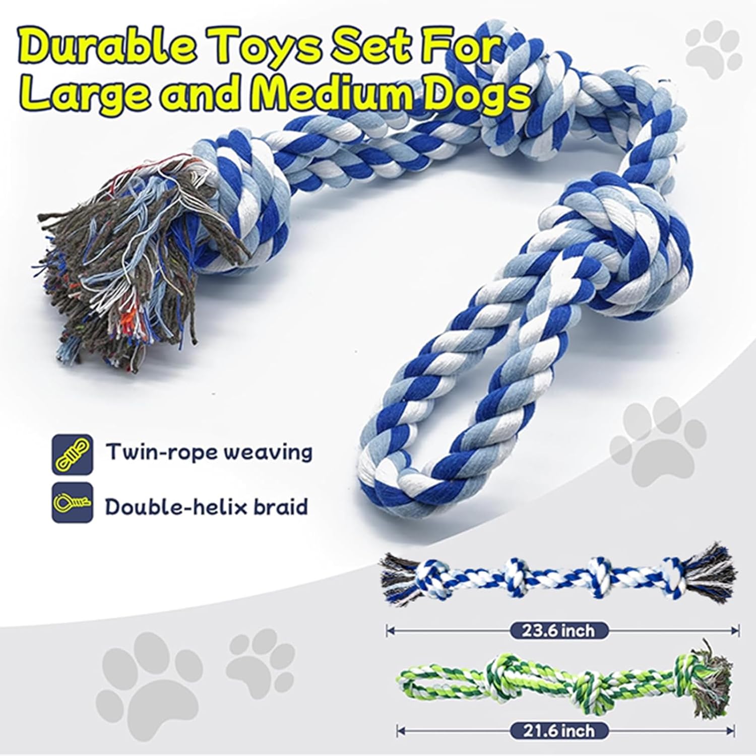 Rocfish Juguetes de cuerda para perros para masticadores agresivos,...