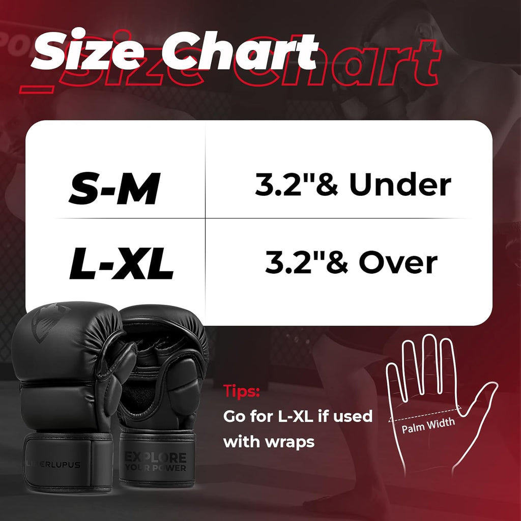 LIBERLUPUS Guantes MMA para hombres \u2013 Guantes de saco de boxeo...