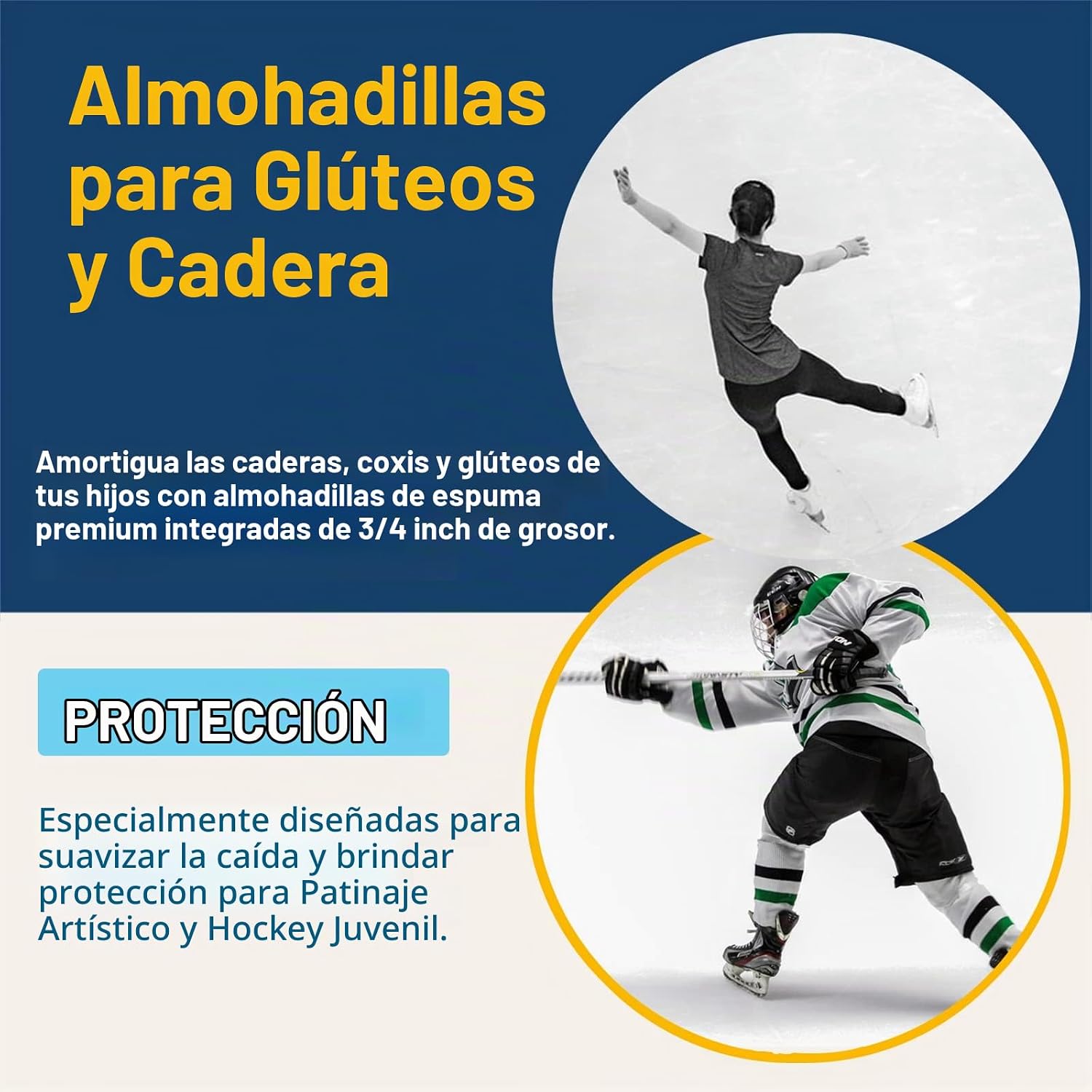 RANDDER - Pantalones cortos con almohadilla para el trasero para pa...