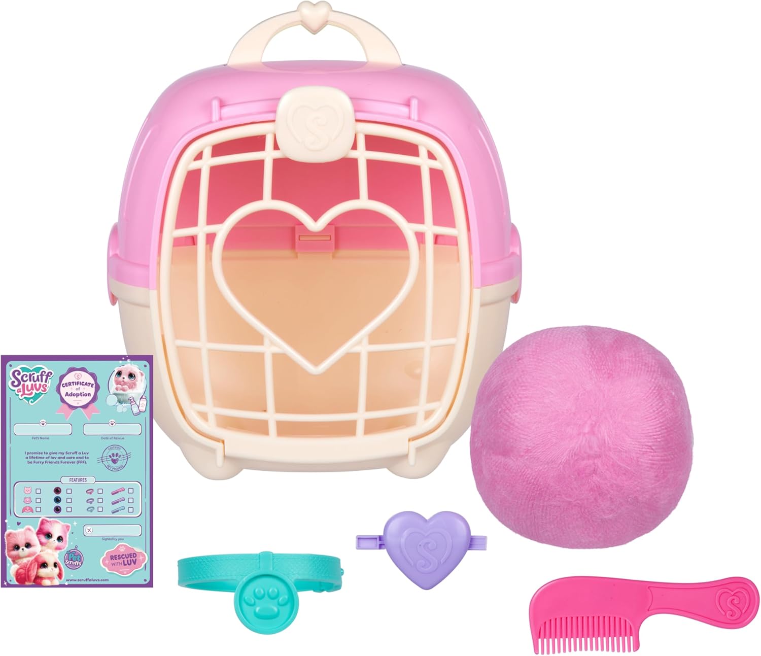 SCRUFFALUVS Pink Surprise Pet, juguetes de peluche misteriosos, ani...
