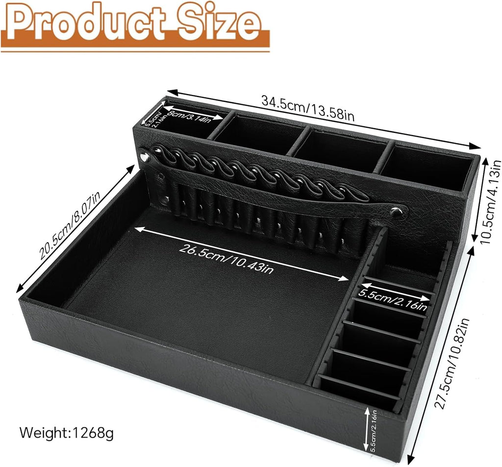 Bandeja organizadora de peluquería, 13.9 x 11.2 x 4.4 pulgadas, est...