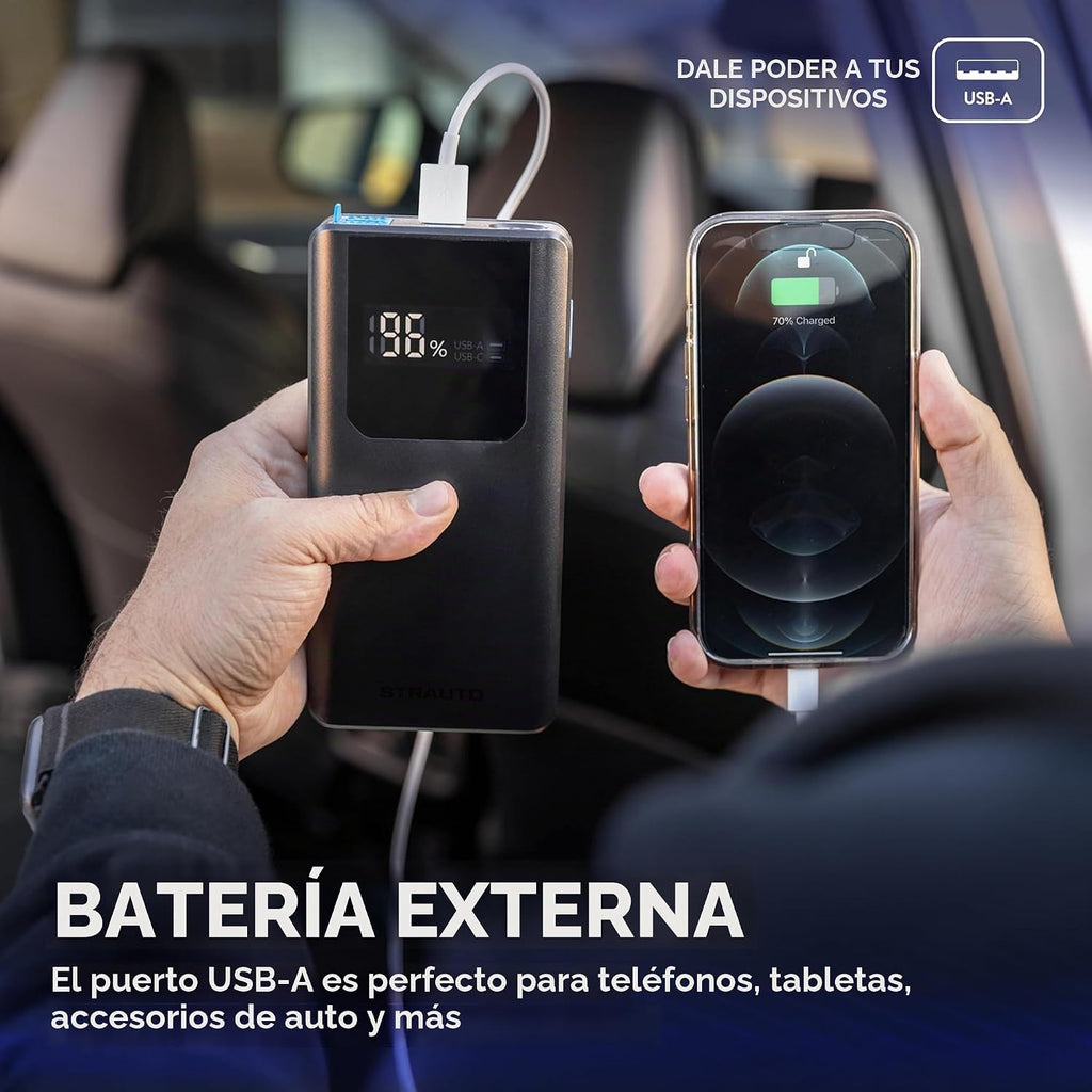 STRAUTO Arrancador de batería de coche, Paquete de batería de arran...