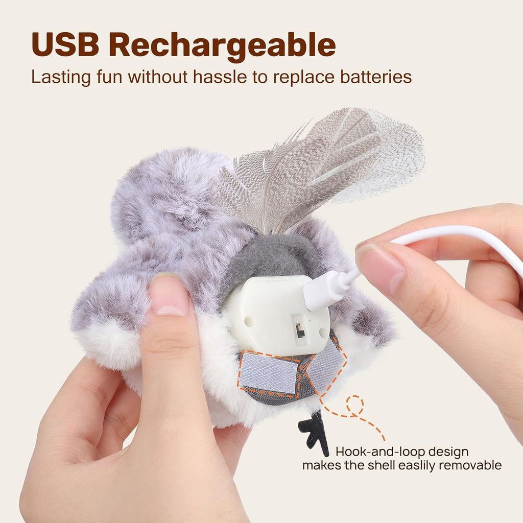 Potaroma Juguetes para Gatos Ave Flapping (No Vuela), Canturreo Rea...
