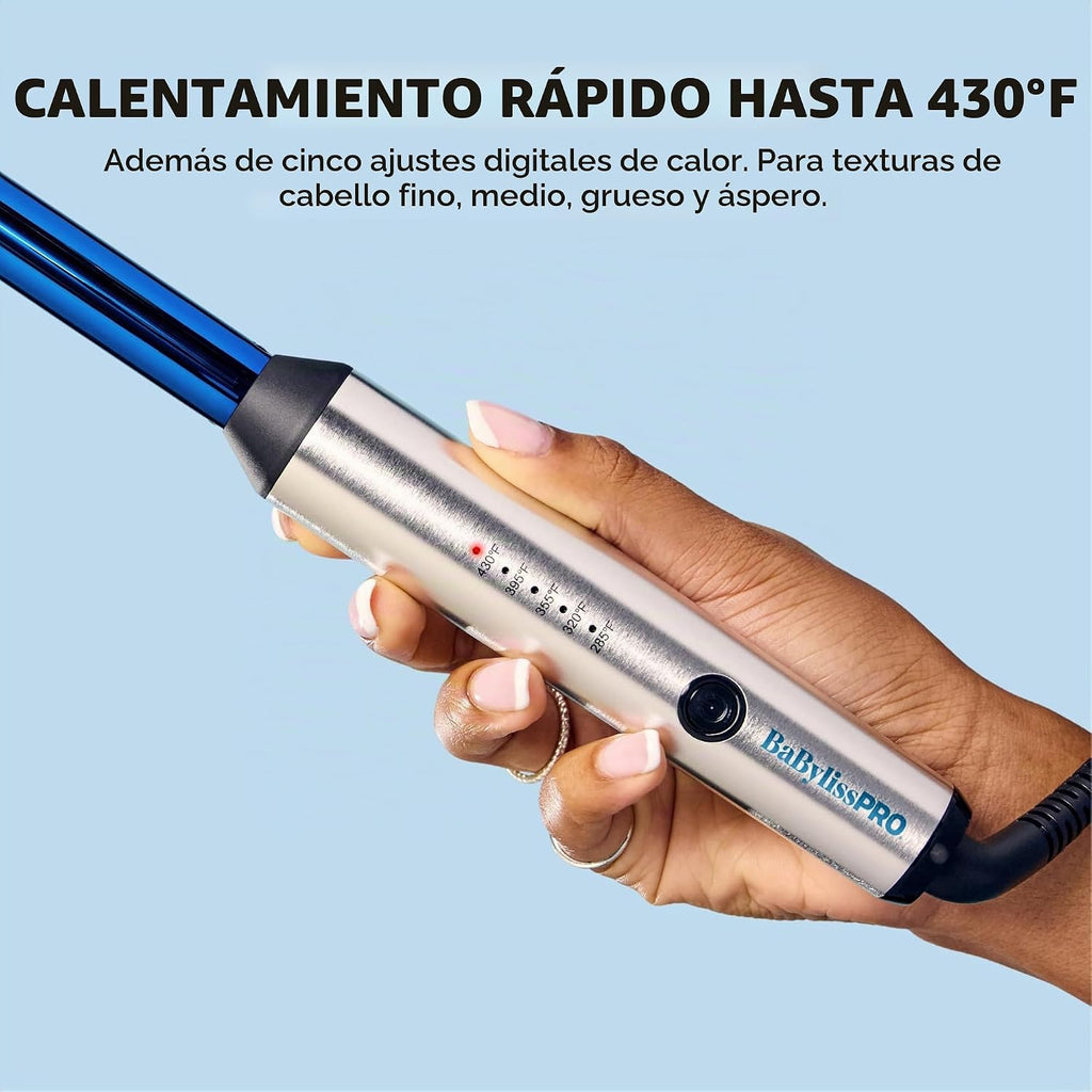 Rizador profesional BabylissPRO Nano Titanium para todo tipo de cab...