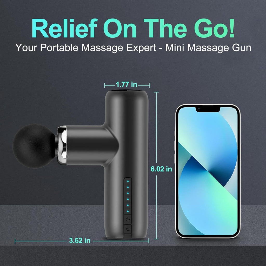 solfree Mini pistola de masaje de bolsillo para tejido profundo, si...