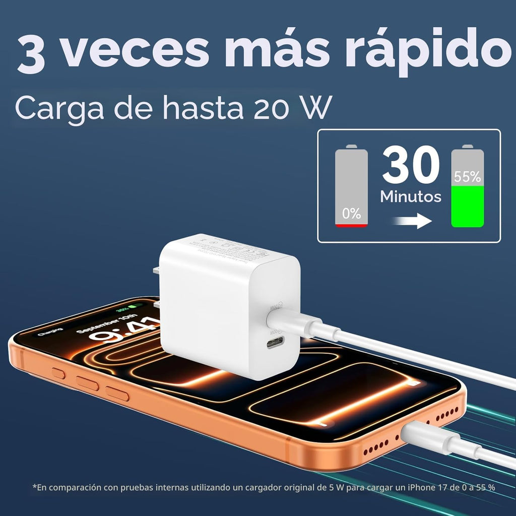 Cargador para iPhone 17 16 15 Cable de Carga Rápida, Cable de Carga...