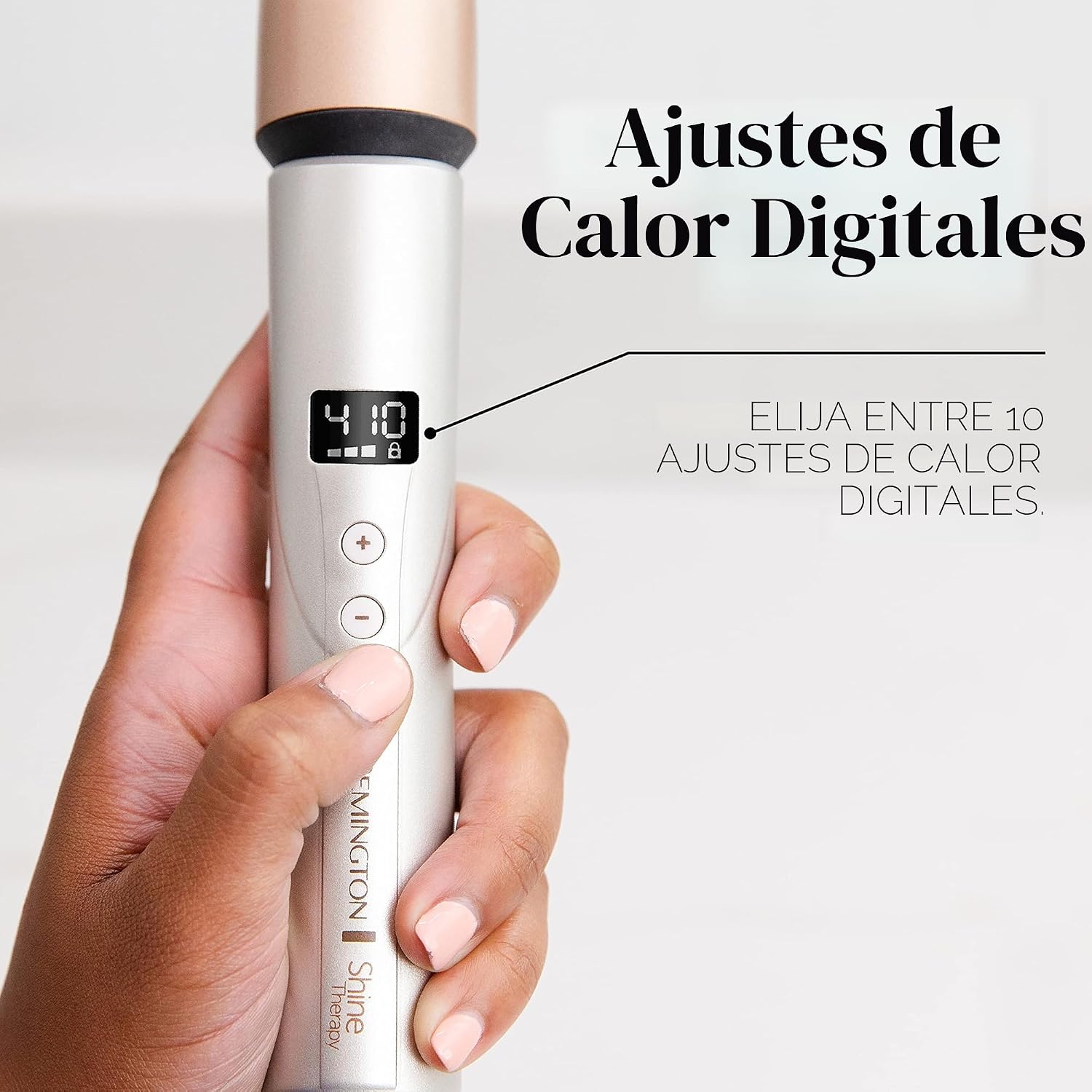 REMINGTON SHINE THERAPY - Varita rizadora, infundida con aceite de...