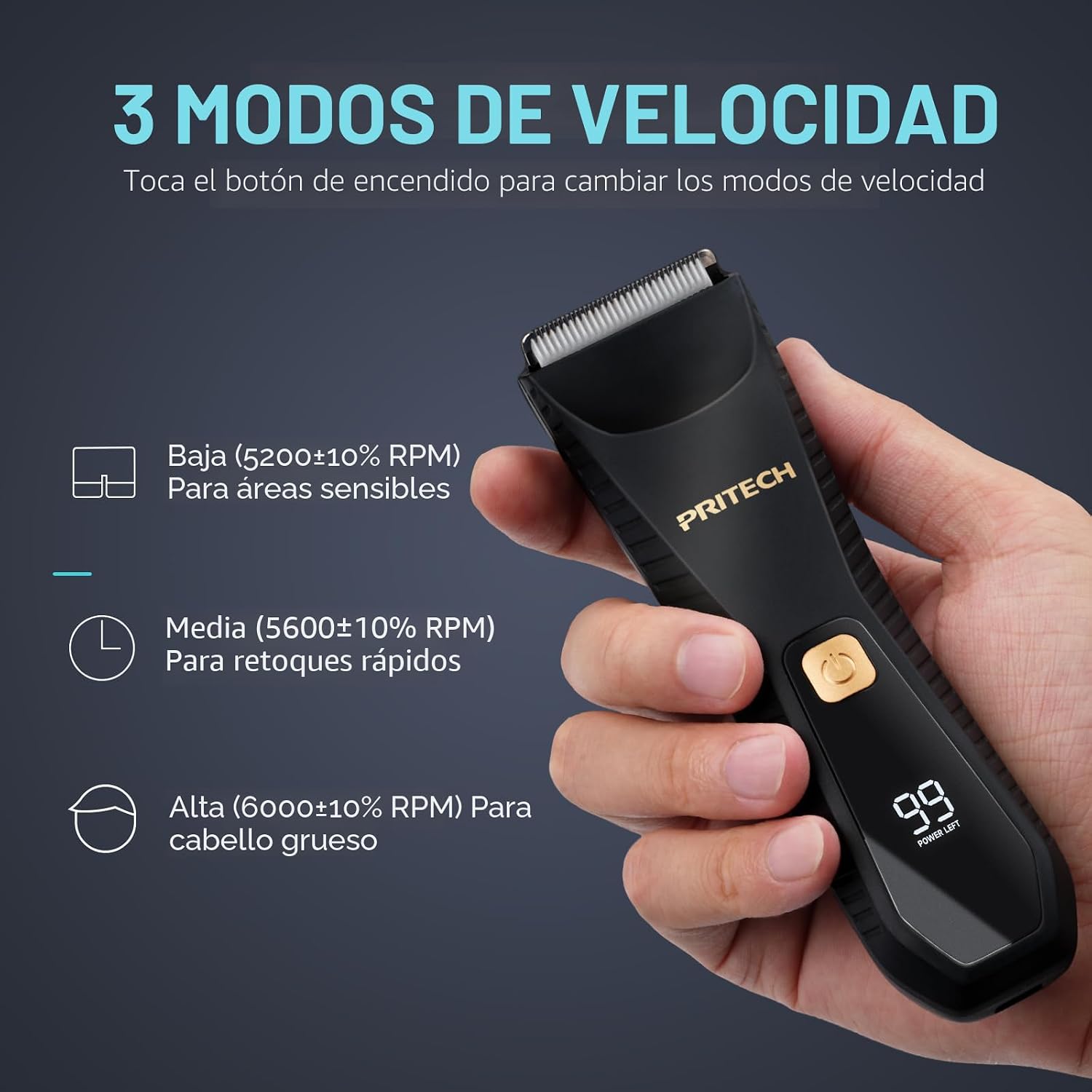 PRITECH Manscape - Recortadora de pelo corporal \u2013 Cortadora de...