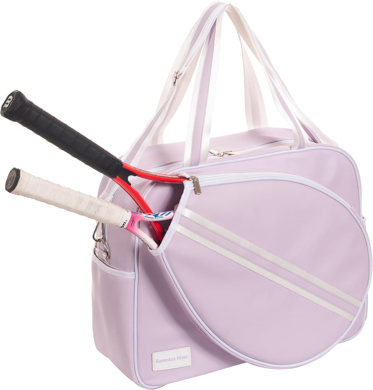 Remobia Hicol Bolso deportivo grande de piel sintética púrpura para...