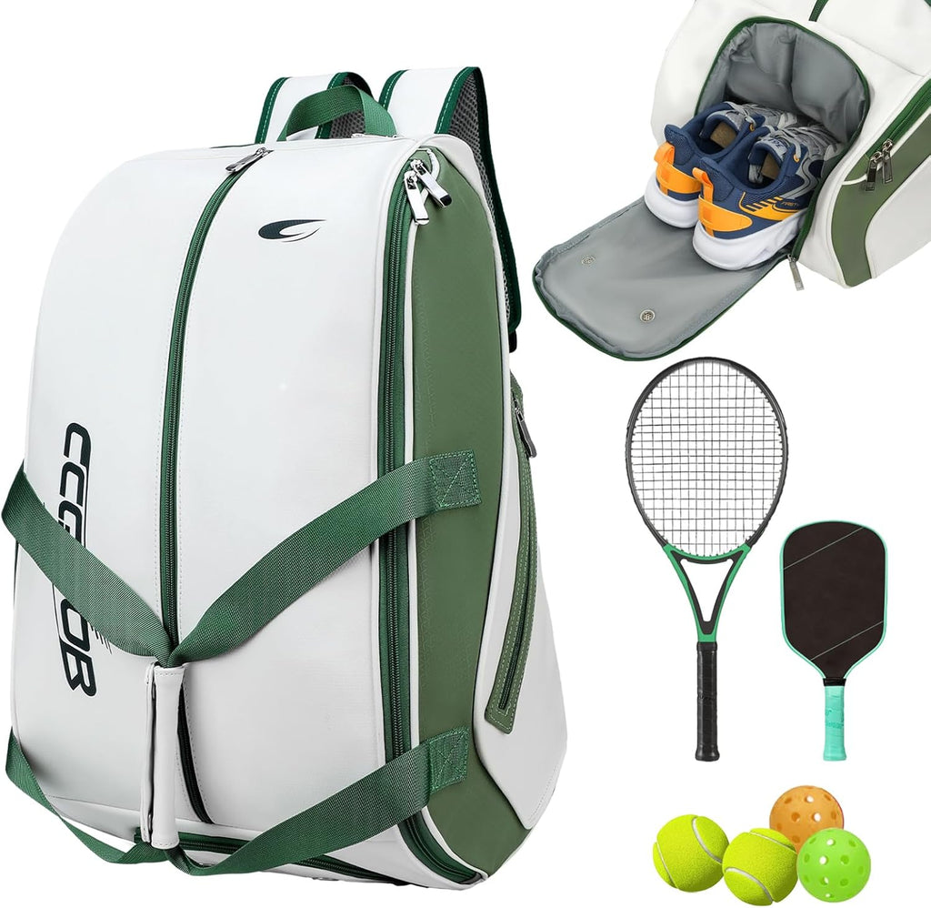 CCGTIOR Bolsa de Tenis que Sostiene 2 Raquetas con Compartimento pa...
