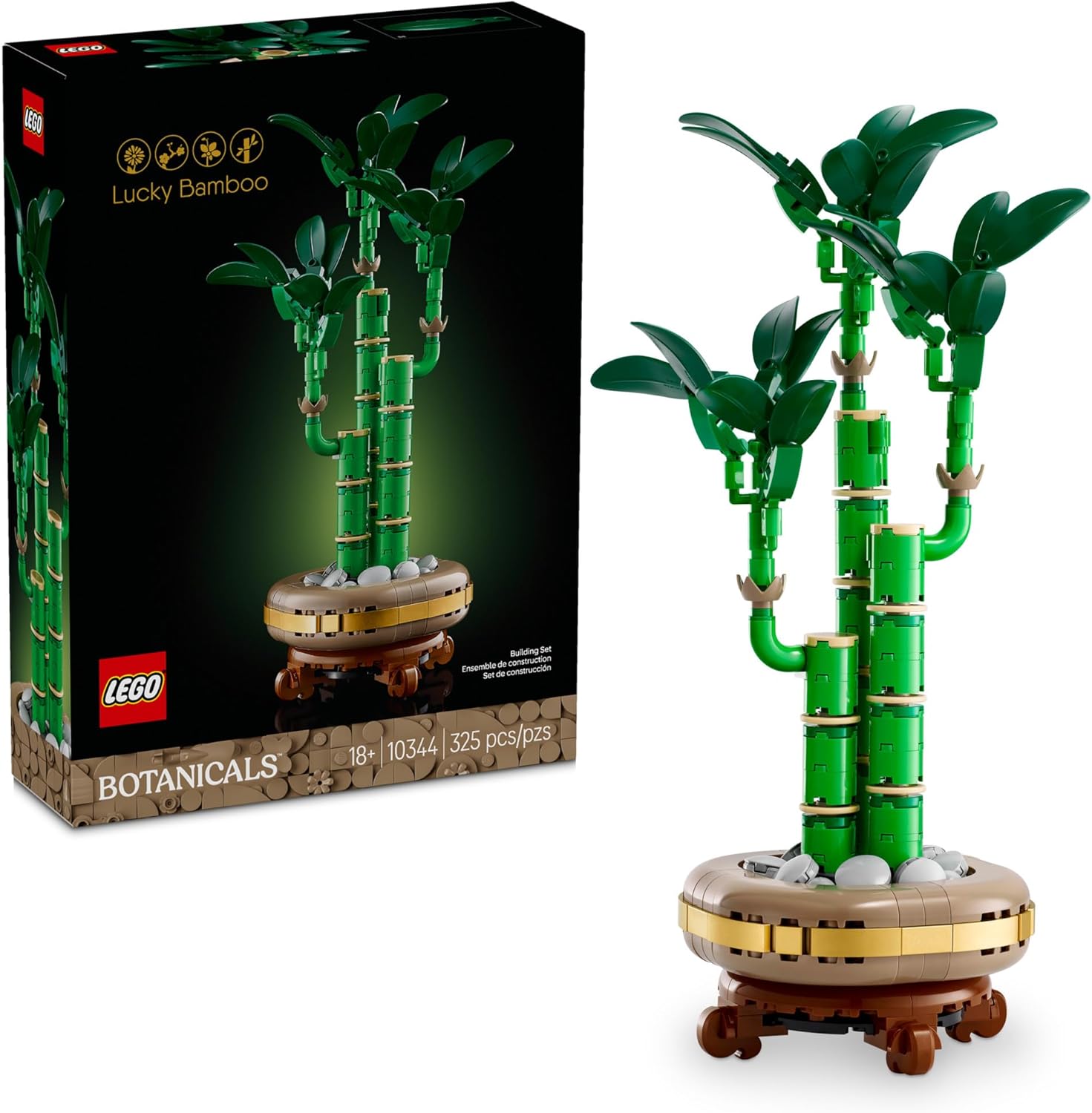 LEGO Botanicals Lucky Bamboo Building Set \u2013 Planta artificial...