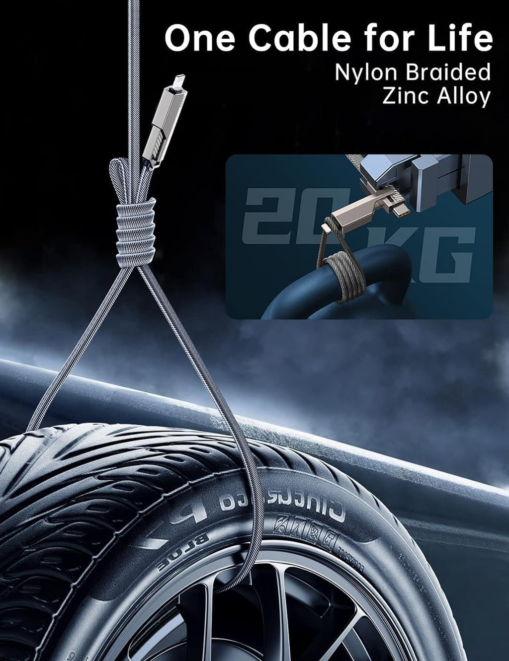 [Uno es suficiente] Compatible con cable USB C a Lightning 4 en 1,...