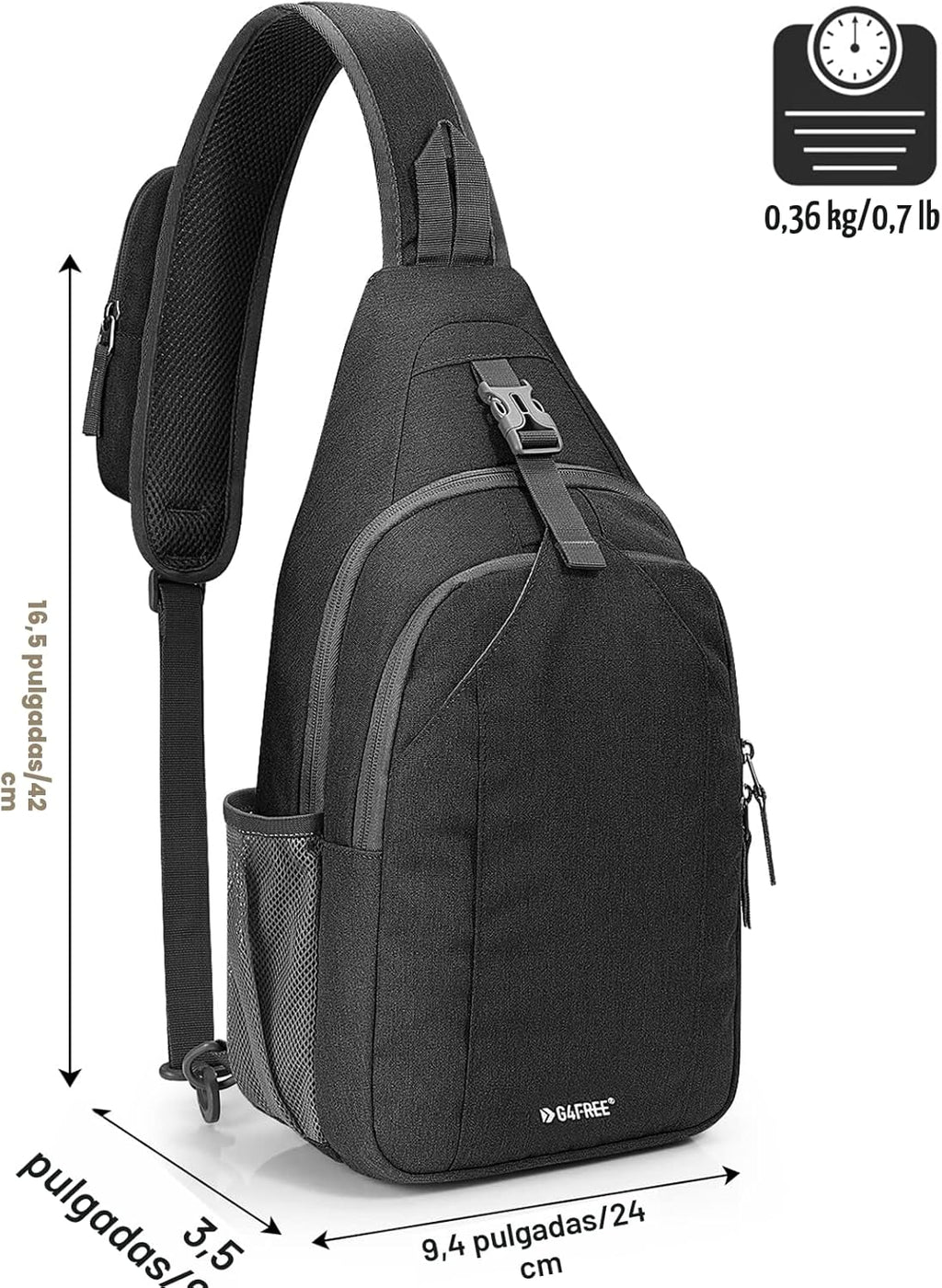 G4Free Bolsa Bandolera con Bloqueo RFID Mochila Bandolera Cruzada B...