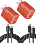 INIU Bloque de cargador USB C, paquete de 2 unidades de carga rápid...