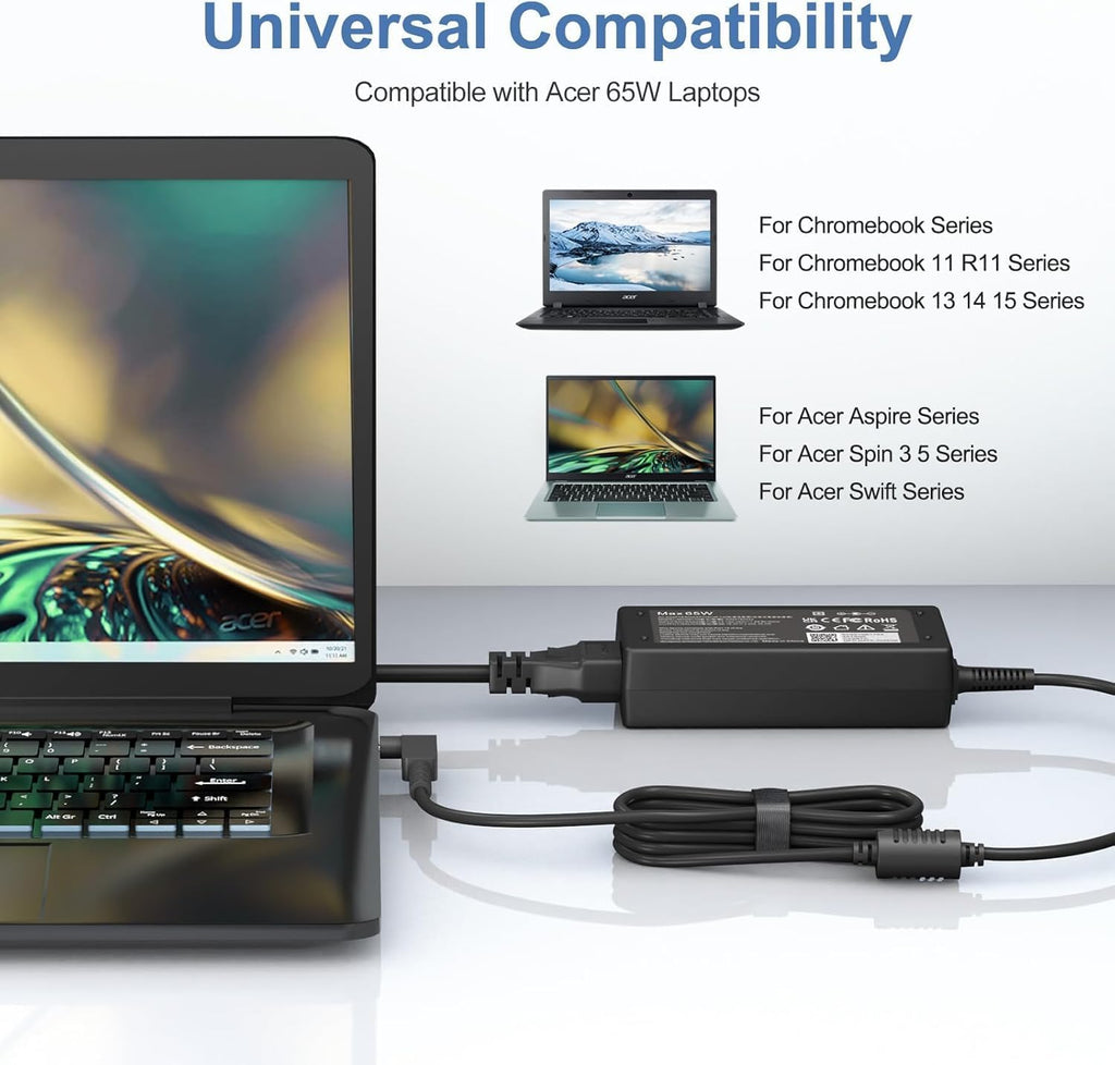 Cargador para laptop Dell de 65 W 45 W compatible con Inspiron 15 1...