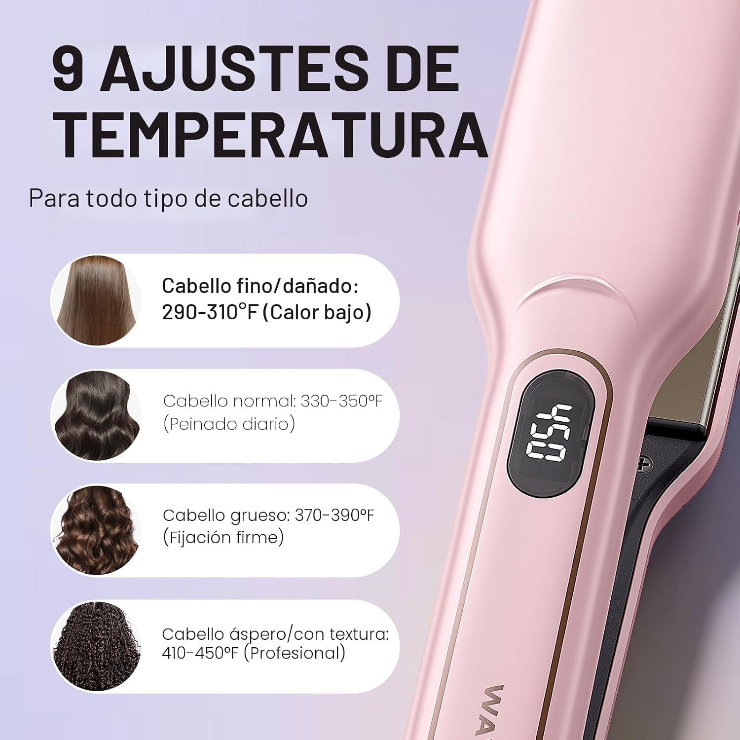 Wavytalk Plancha de Pelo Alisadora, Plancha Plana de Titanio Sesh d...