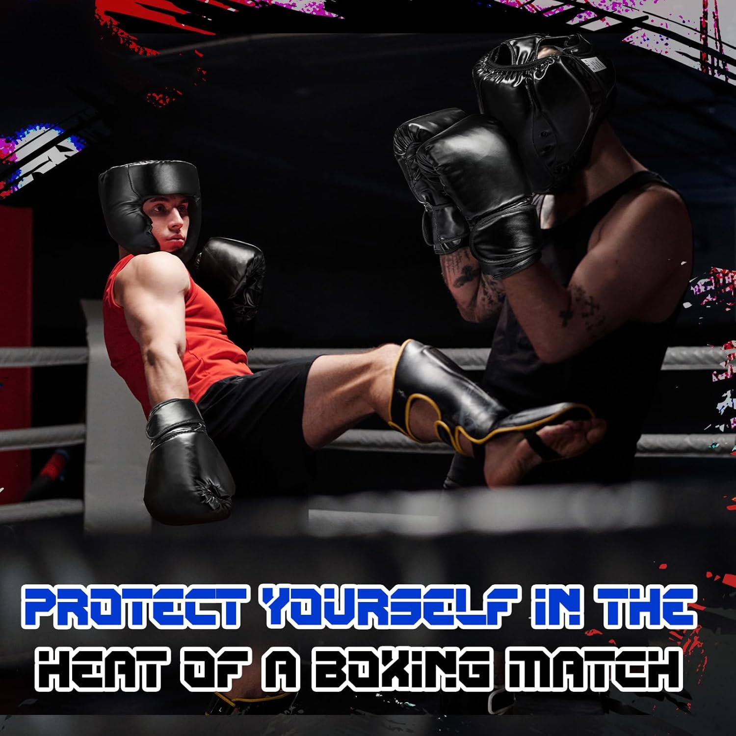 Arrowbash Juego de 2 protectores de cabeza y guantes de boxeo para...