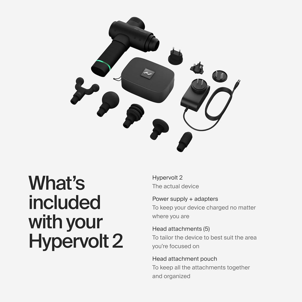 Hyperice Hypervolt 2 Black - Con tecnología Quiet Glide, pistola de...