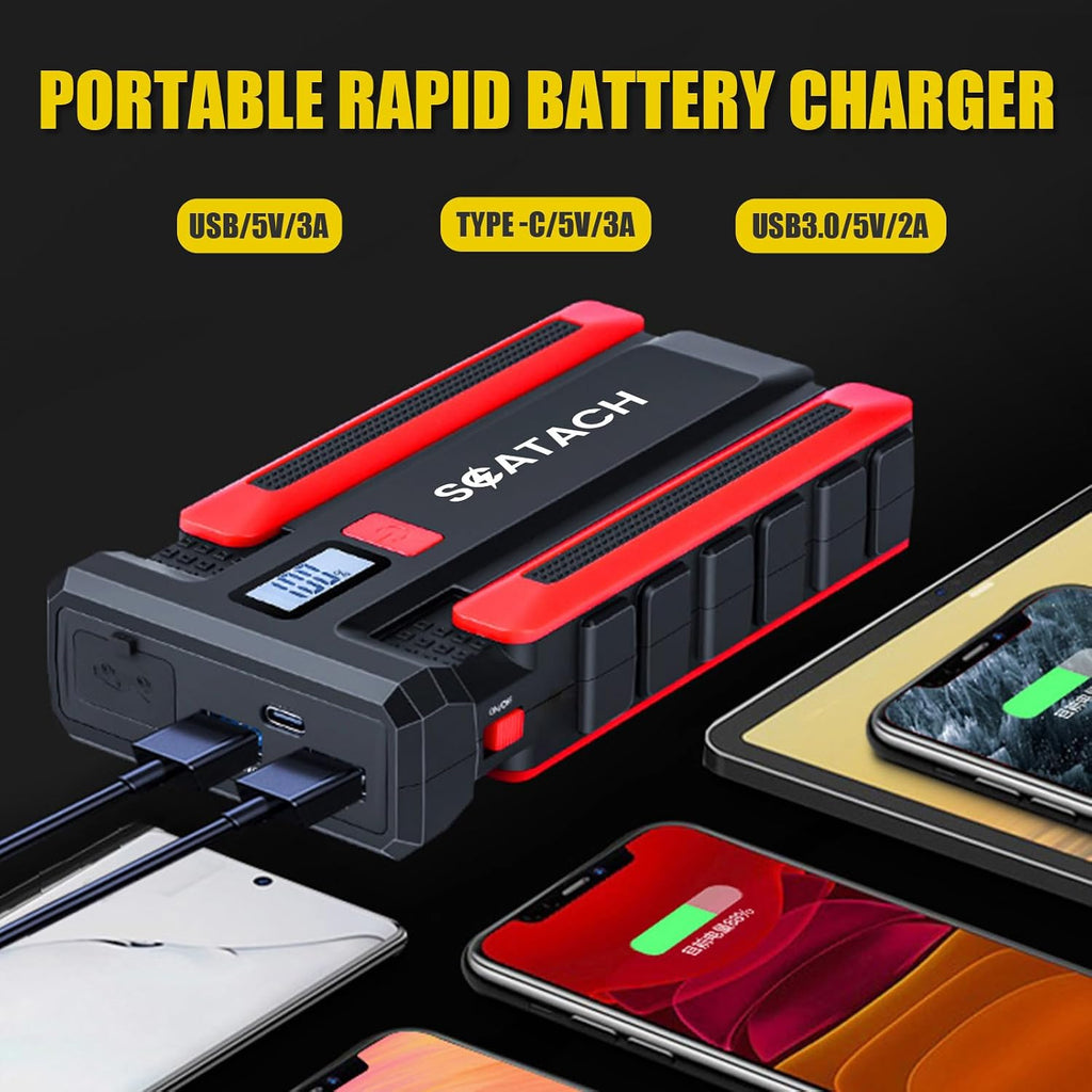 Scatach Jump Starter 5000A, arrancador de batería de coche de 12V |...