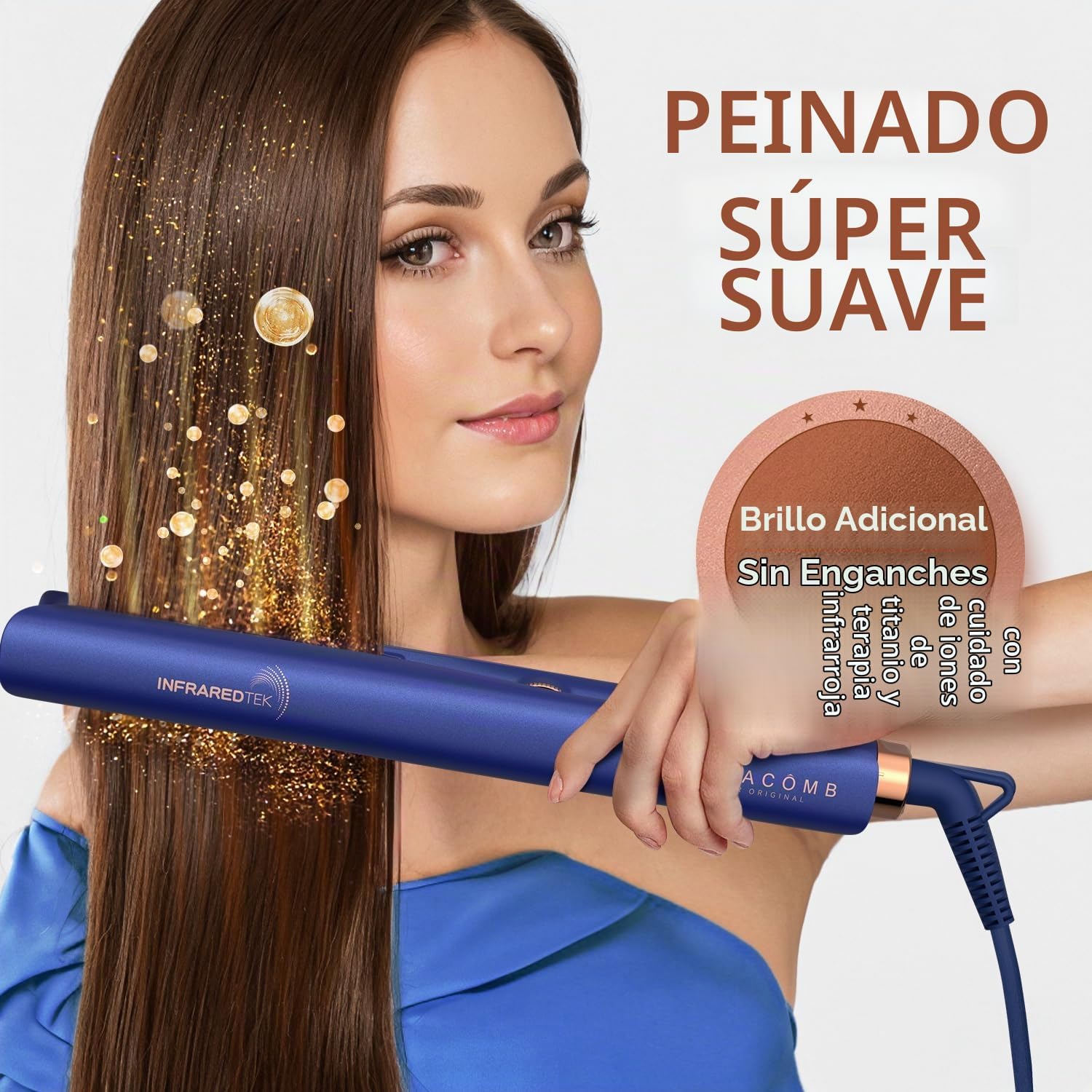 Plancha plana de titanio | MIRACOMB Plancha alisadora profesional c...