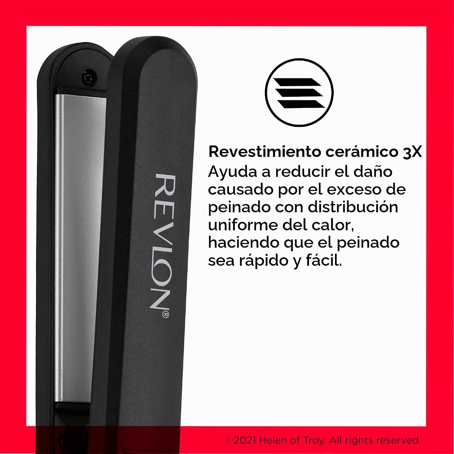 REVLON Perfect Heat Plancha plana de cerámica, platos de 1 pulgada...