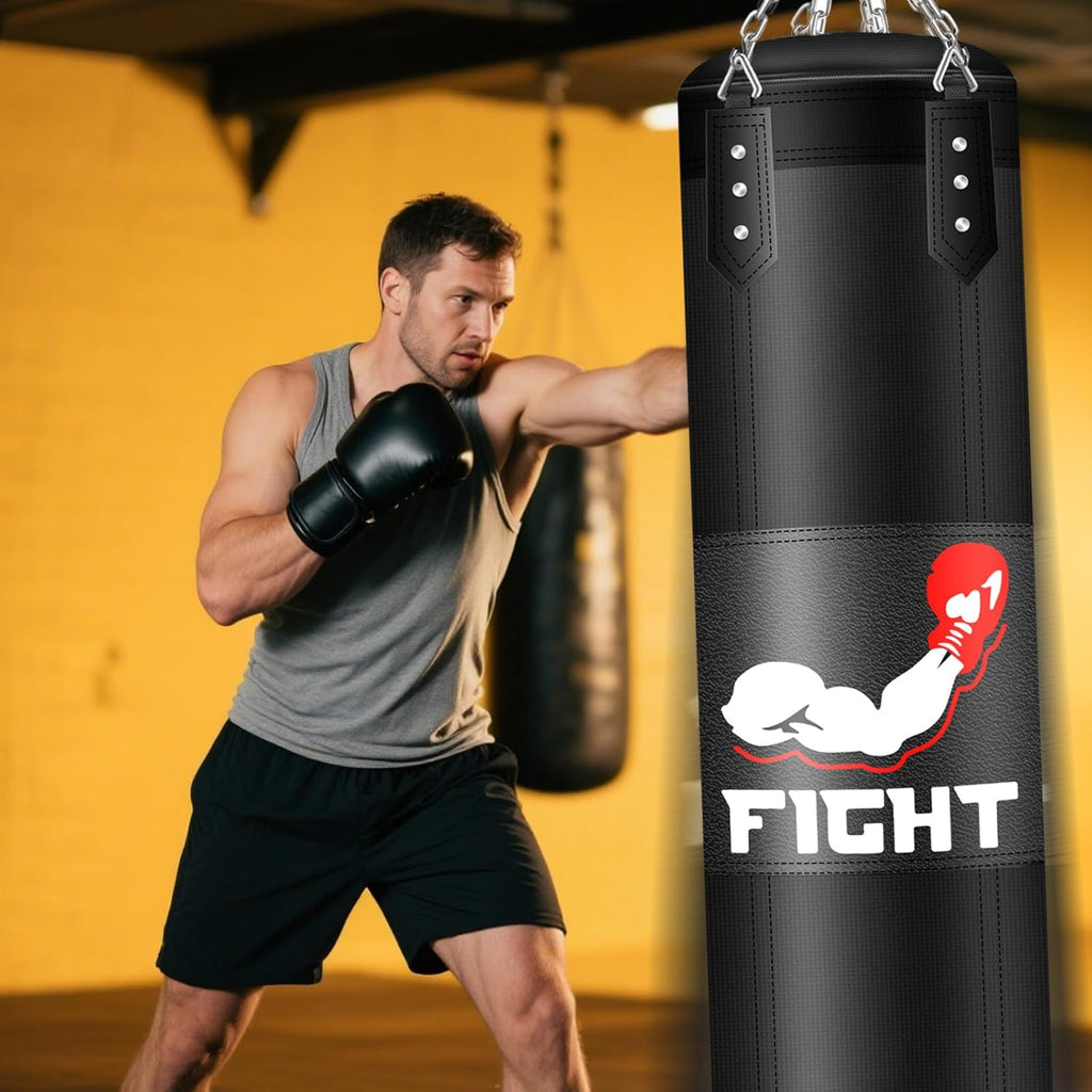 Juego de saco de boxeo para adultos, juego de saco de boxeo pesado...