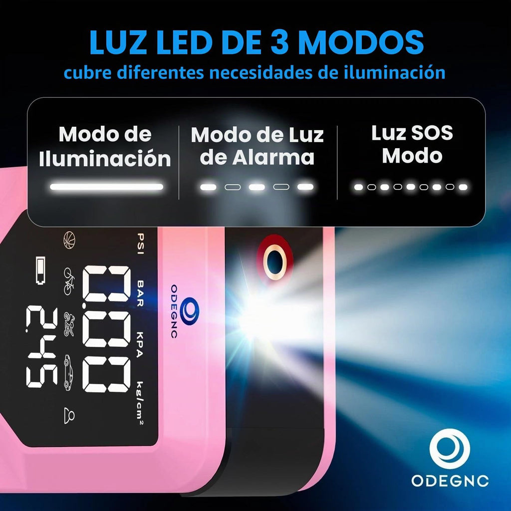 ODEGNC Arrancador con compresor de aire para vehículos todo terreno...