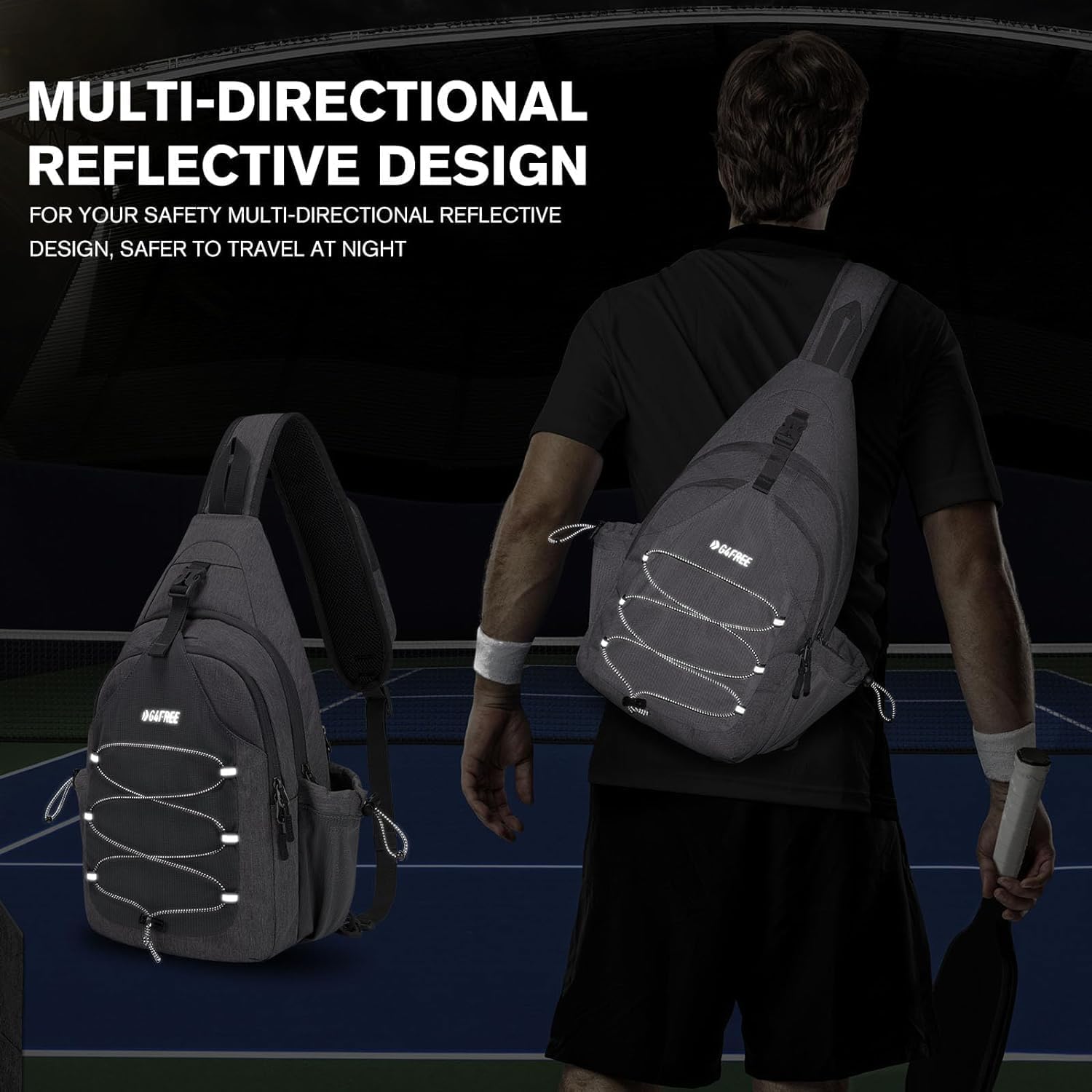 G4Free Pickleball Bag, bolso bandolera para hombres y mujeres, moch...