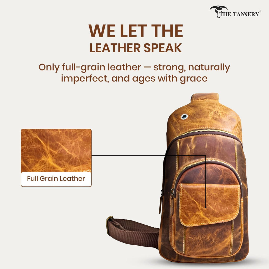 The Tannery Mochila de cuero de búfalo hecha a mano multiusos para...
