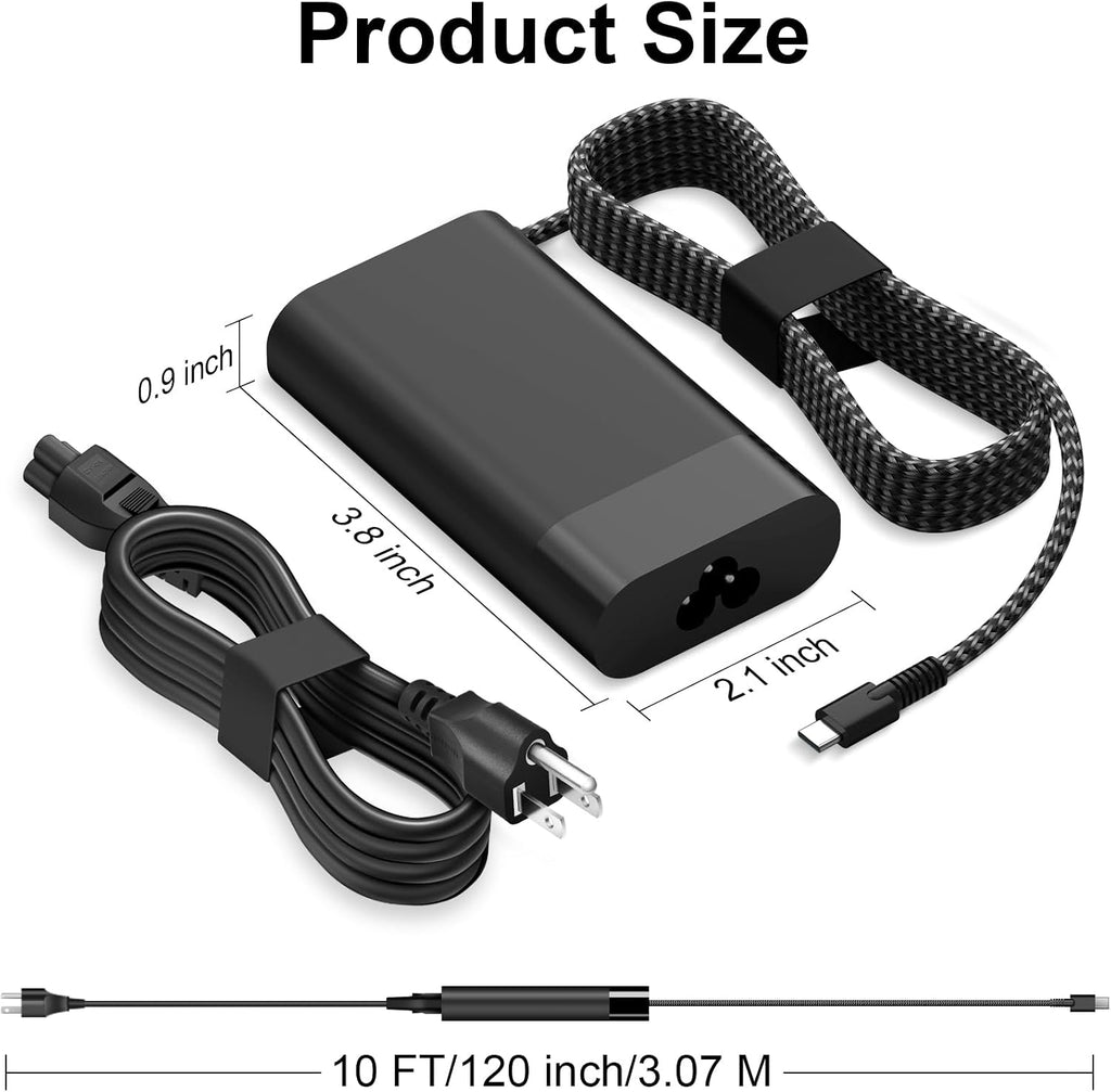 Cargador USB C de 65 W para laptop compatible con HP Spectre x360\/...