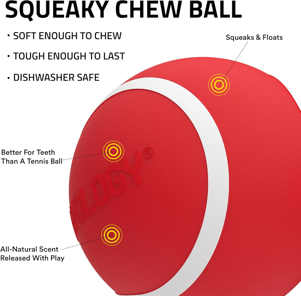 Playology Juguetes para perros | Bola masticable chirriante \u2013...