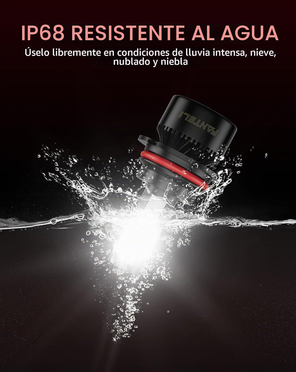 FANTELI Bombillas 800% más brillantes 34000LM 6500K blanco frío, di...