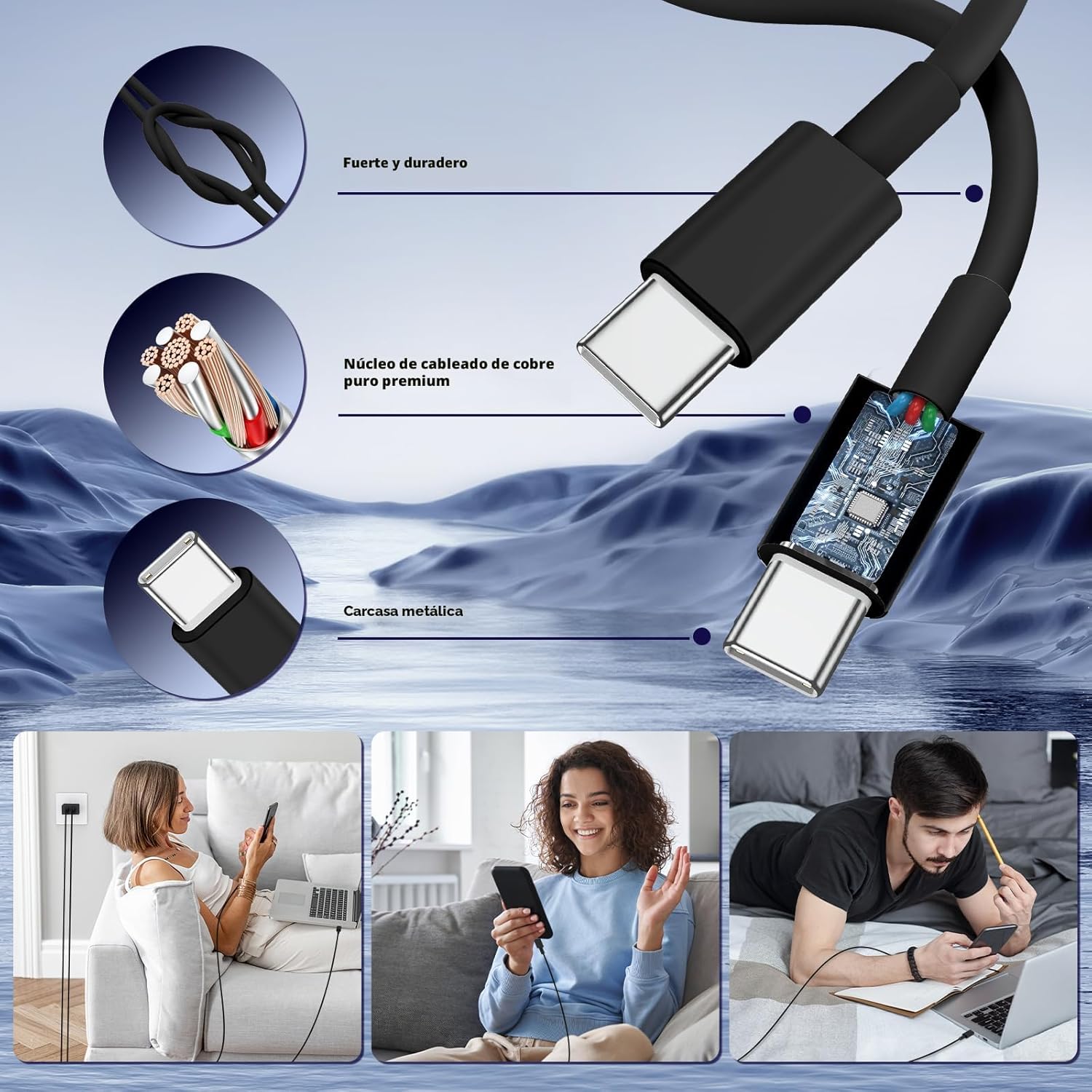 QZIIW Cargador súper rápido Samsung tipo C, bloque de carga rápida...