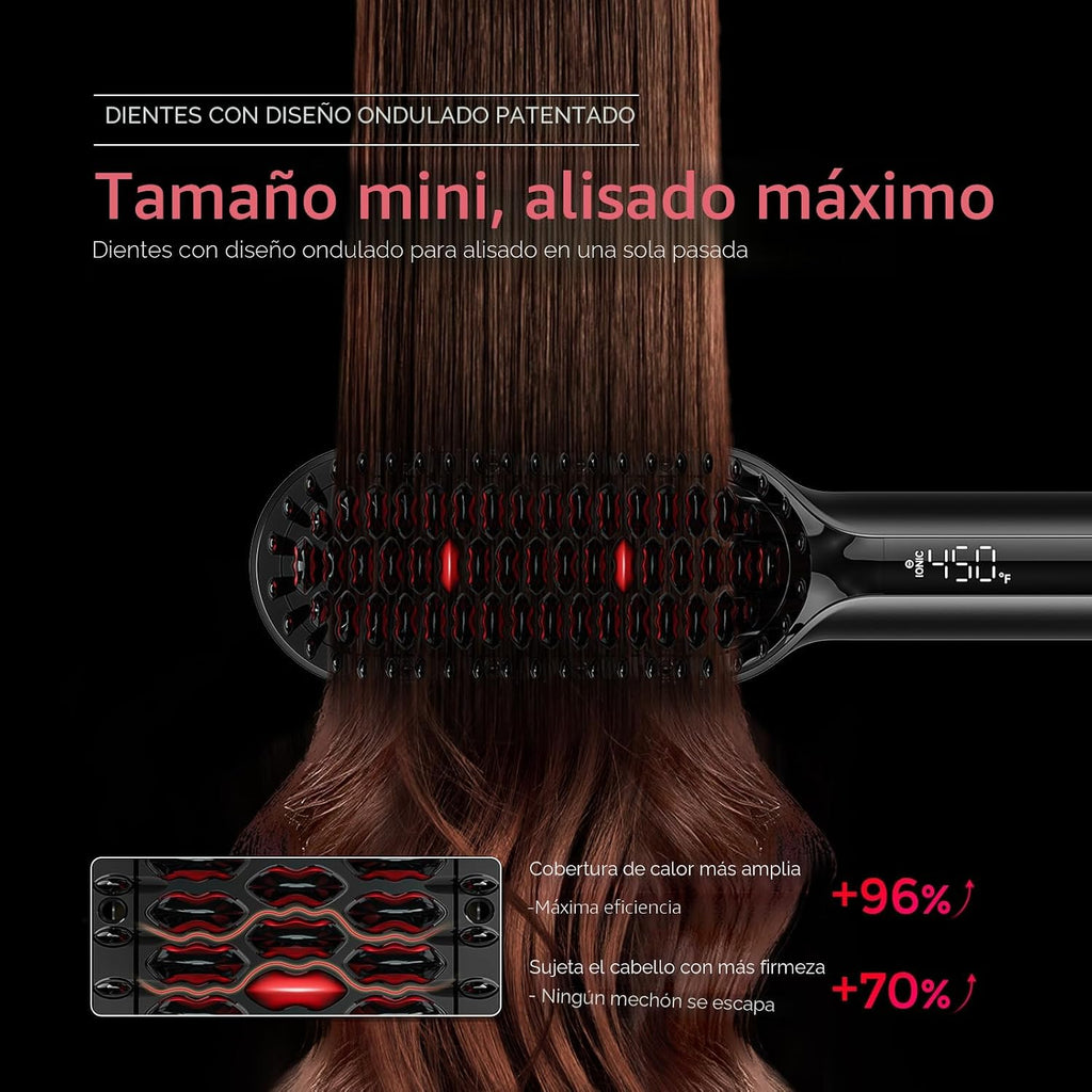TYMO Cepillo Alisador de Cabello \u2013 Cepillo Alisador Compacto I...