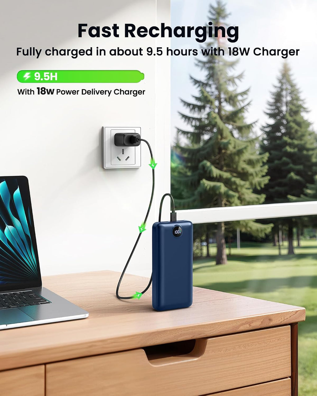 Cargador Portátil Banco de Energía 50000mAh 22.5W Banco de Batería...