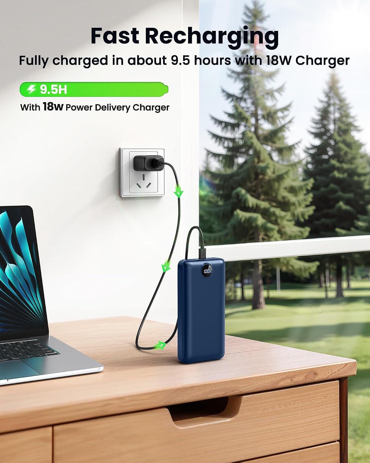 Cargador Portátil Banco de Energía 50000mAh 22.5W Banco de Batería...