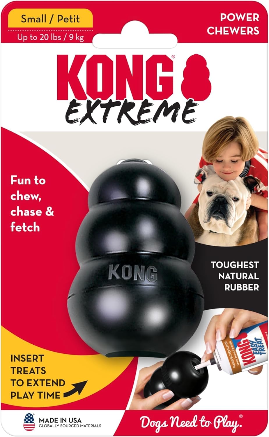 KONG Juguete extremo para perros, juguete para buscar y masticar, c...