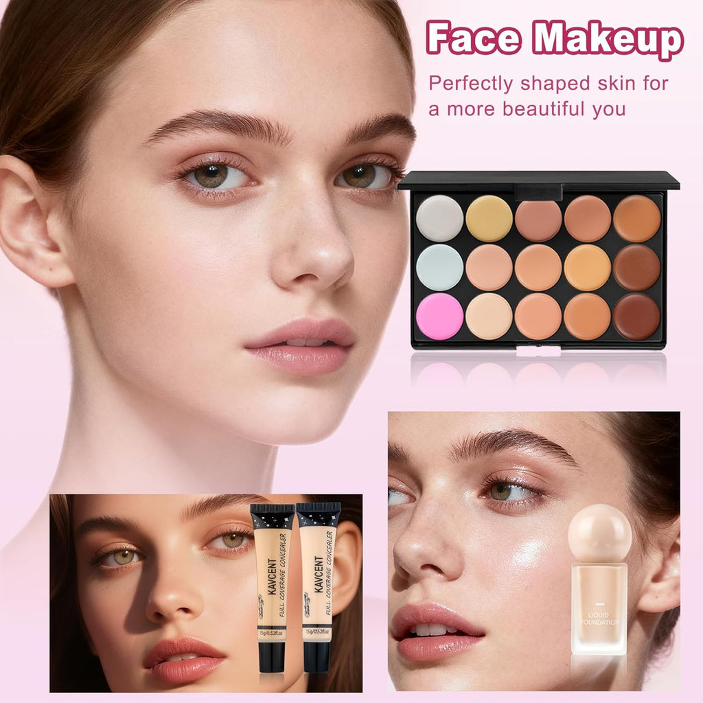 Kit de Maquillaje para Mujeres Adolescentes Kit Completo de Maquill...