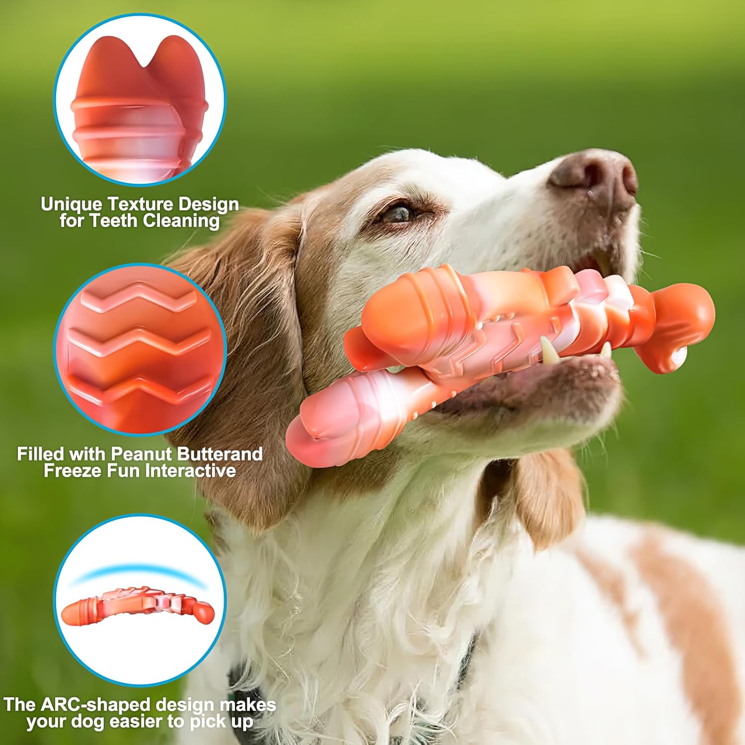 NEZIN Juguetes masticables para perros, juguetes indestructibles pa...