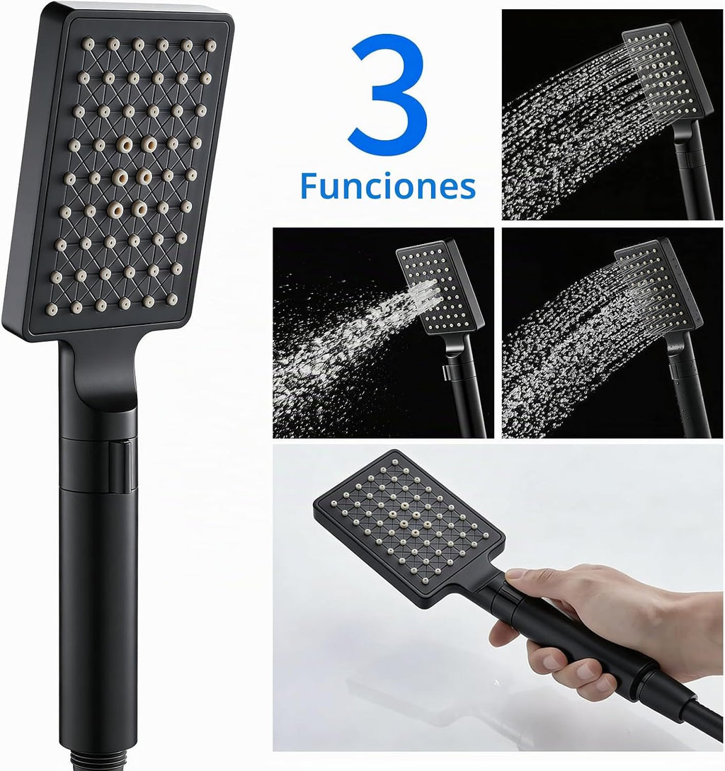 POPFLY Sistema de torre de panel de ducha de cascada LED, 4 chorros...