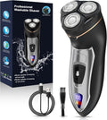 Maquinilla de afeitar eléctrica para hombres, cabezal flotante 4D y...