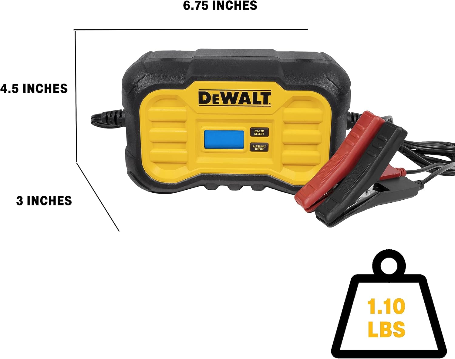 DeWalt DXAEC10 Cargador de Batería Profesional de 10 Amperios, Mant...