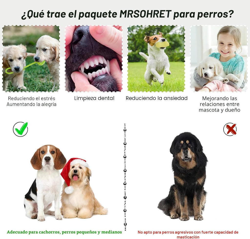 MRSOHRET 20 Piezas Juguetes Masticables para Cachorros en Dentición...