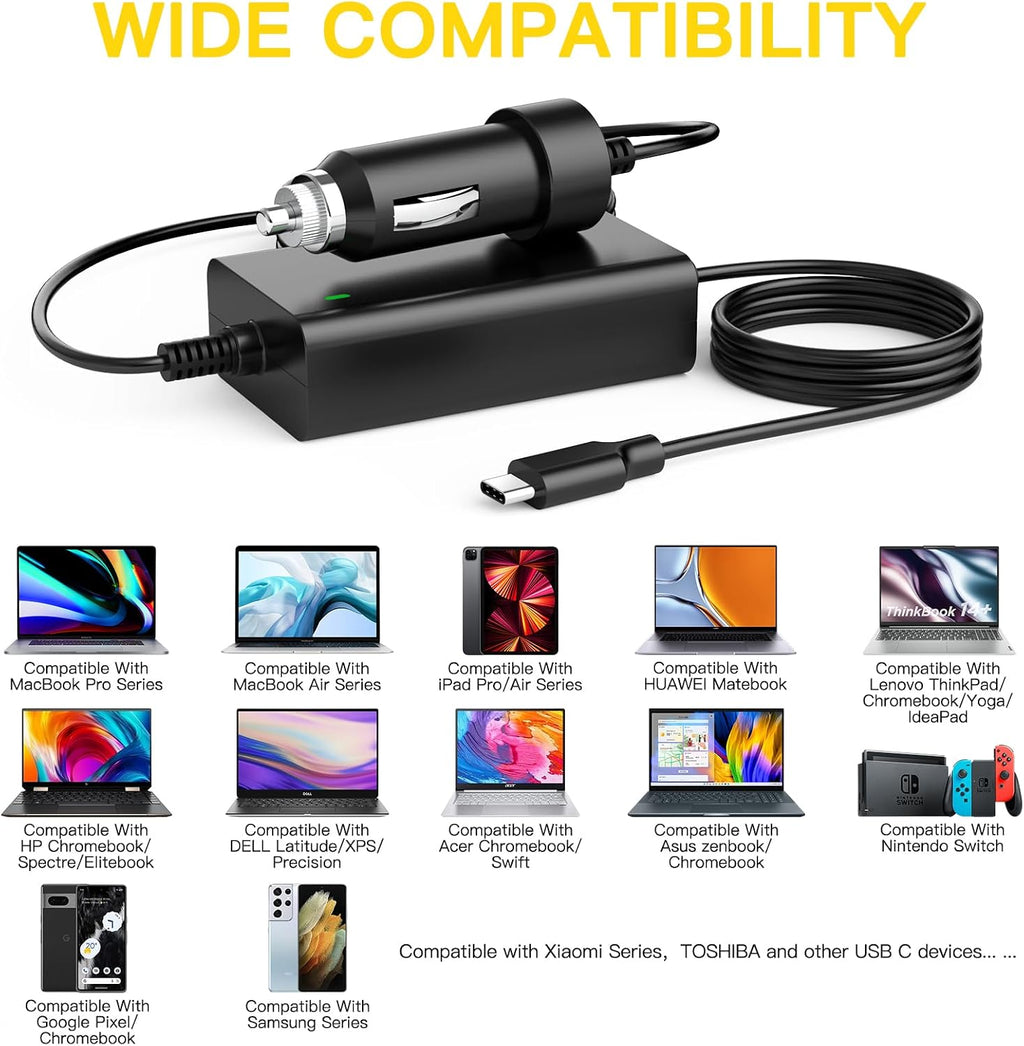 Cargador de coche USB-C de 100 W para Dell Latitude\/XPS\/Precision...