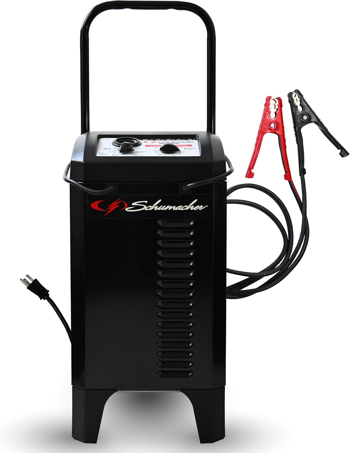 Schumacher Electric Cargador de batería manual con ruedas de 10A pa...