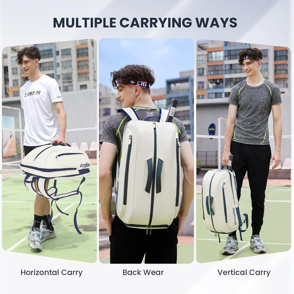 CCGTIOR Bolsa para Raqueta De Tenis Mochila Pickleball Padel con Co...