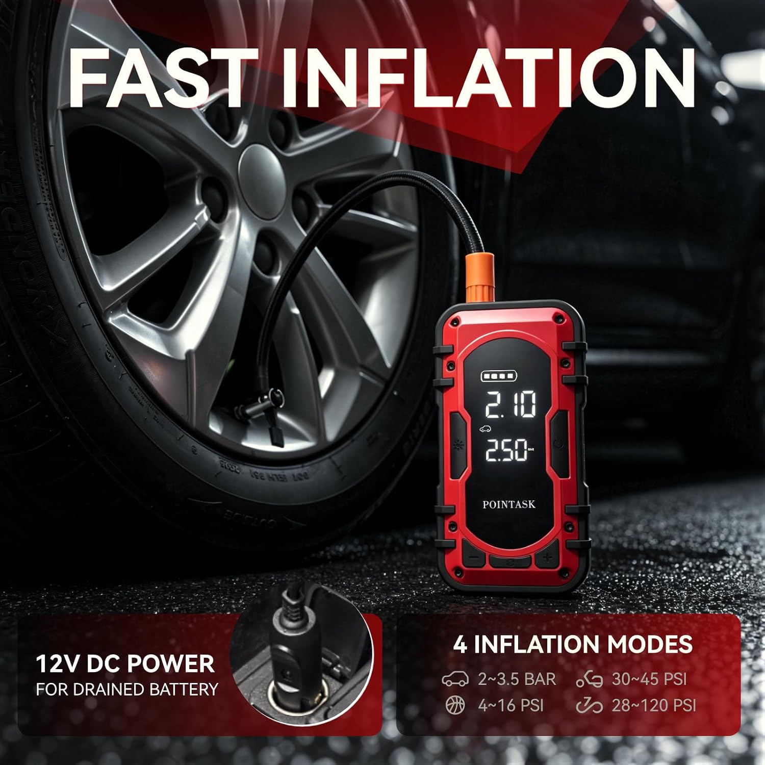 1000A pico 12V batería de coche arrancador portátil con compresor d...