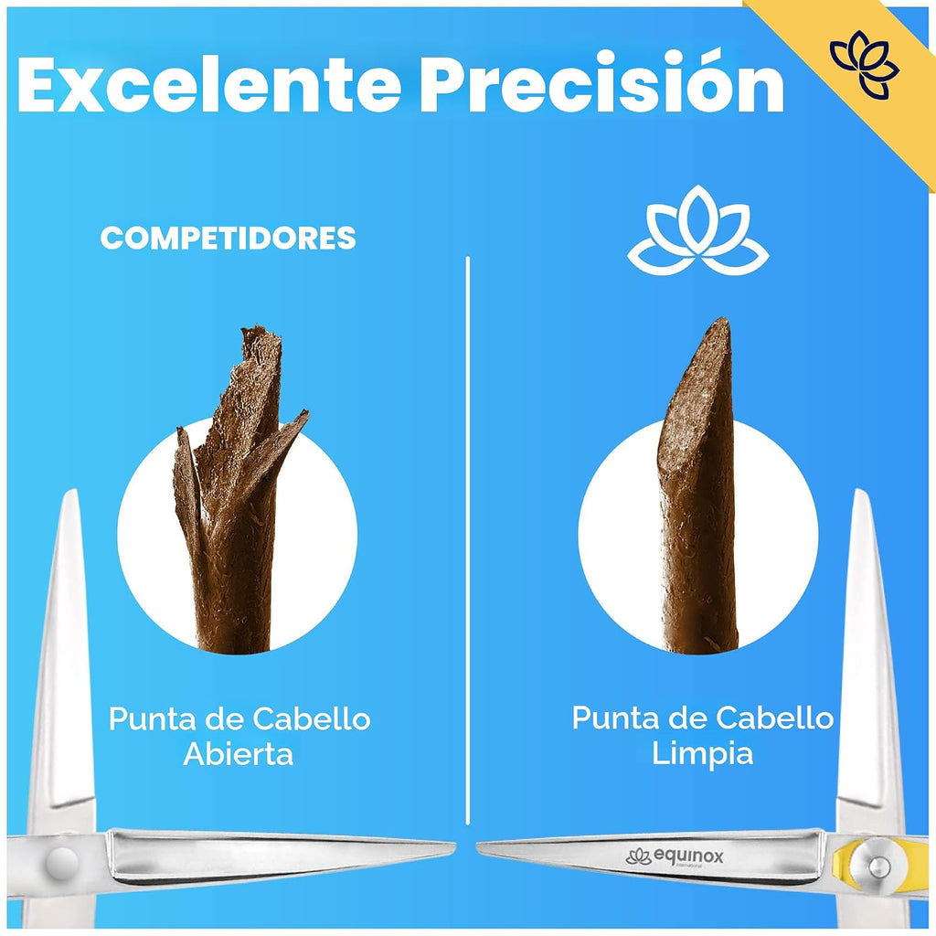 Equinox - Tijeras profesionales para cortar el cabello, longitud to...