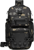 OZUKO Mochila Táctica para Hombre, Bolsa de Pecho con Correa Cruzad...