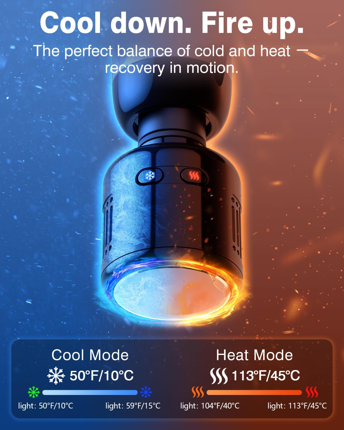 cotsoco Mini pistola de masaje con terapia de calor y frío para rec...